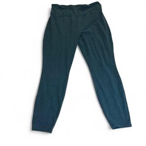 Mossimo Womens Cropped Leggings Medium Blue/Green Teal Yoga Pants Casual Lounge